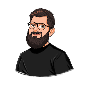 A cartoon portrait of the author